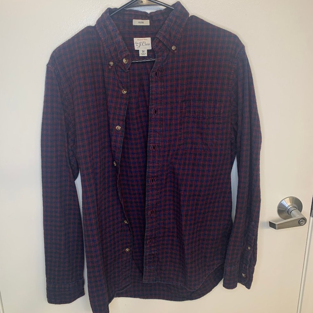 JCrew Brushed Twill Button Down Slim Fit M